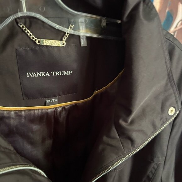 Ivanka Trump Black Trench Coat Windbreaker XL - Picture 12 of 16